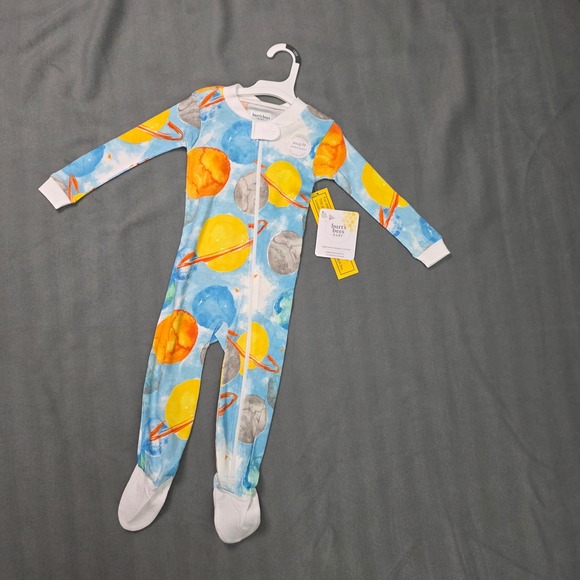 Burt's Bees Baby Other - Burt's Bees Baby Sleeper Kids 18M Outer Space Planets Organic Cotton Zip Pajamas